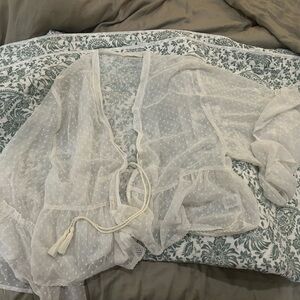 Elegant Sheer White Robe